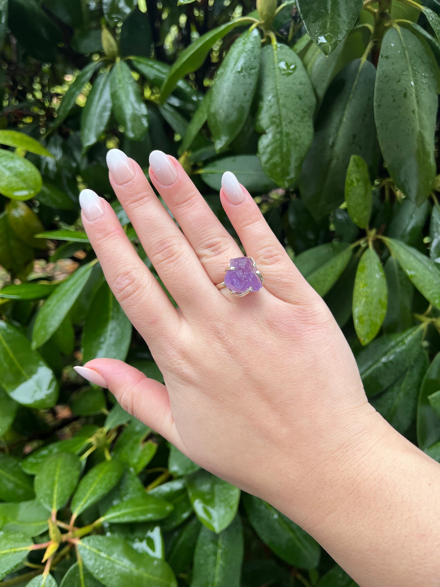 Silver Raw Gem Rings