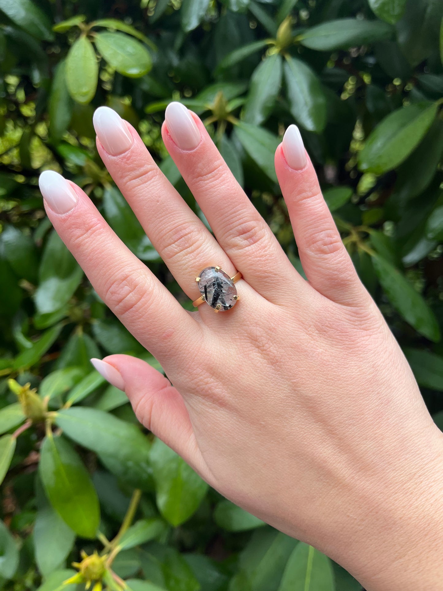 Black Rutilated Quartz Rings