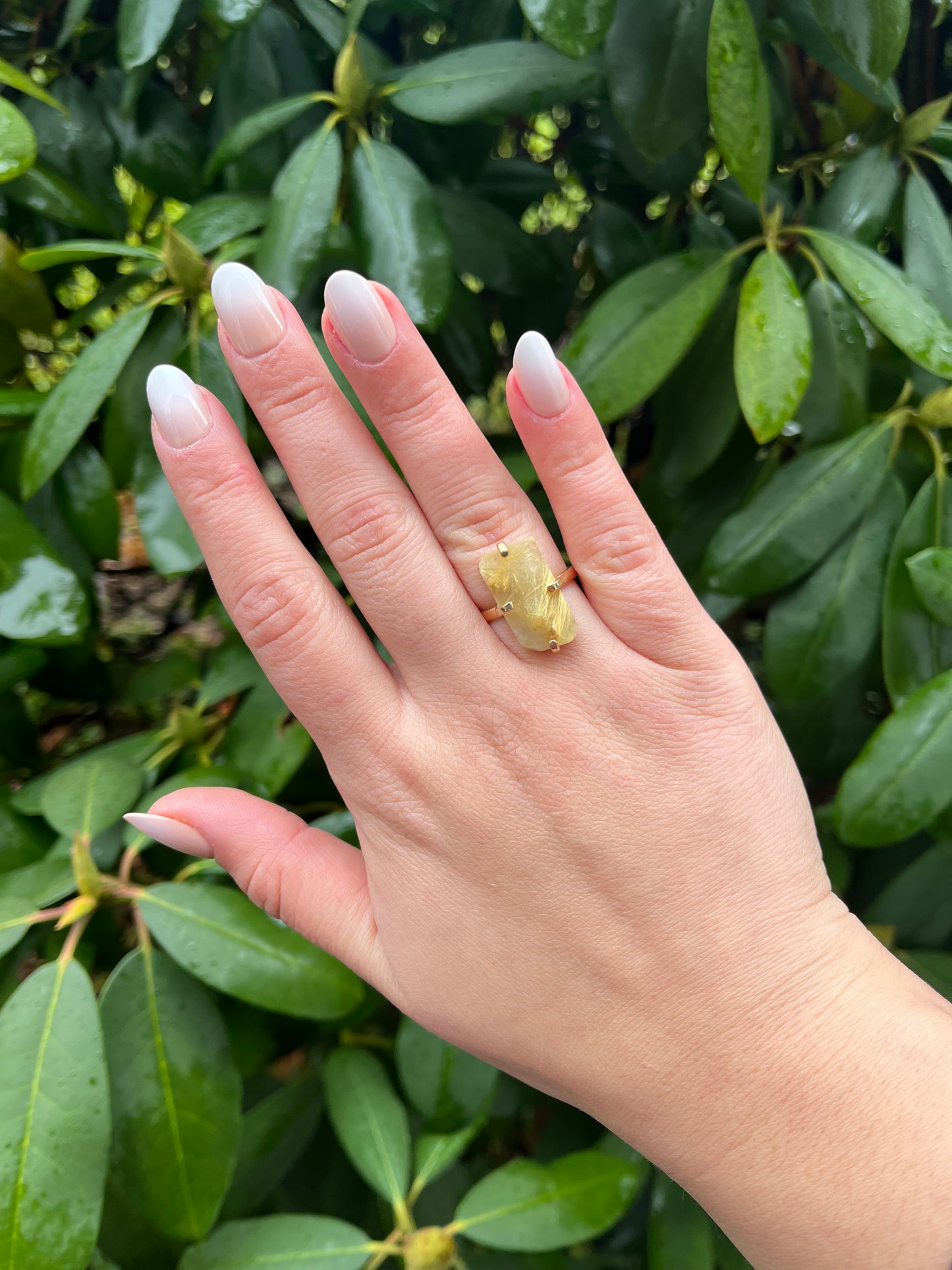 Golden Rutilated Quartz Rings