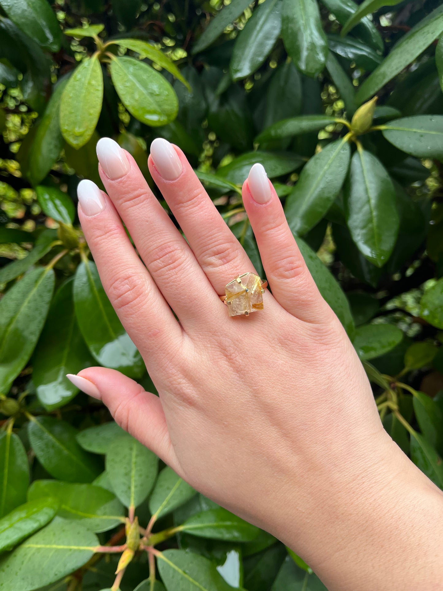 Golden Rutilated Quartz Rings