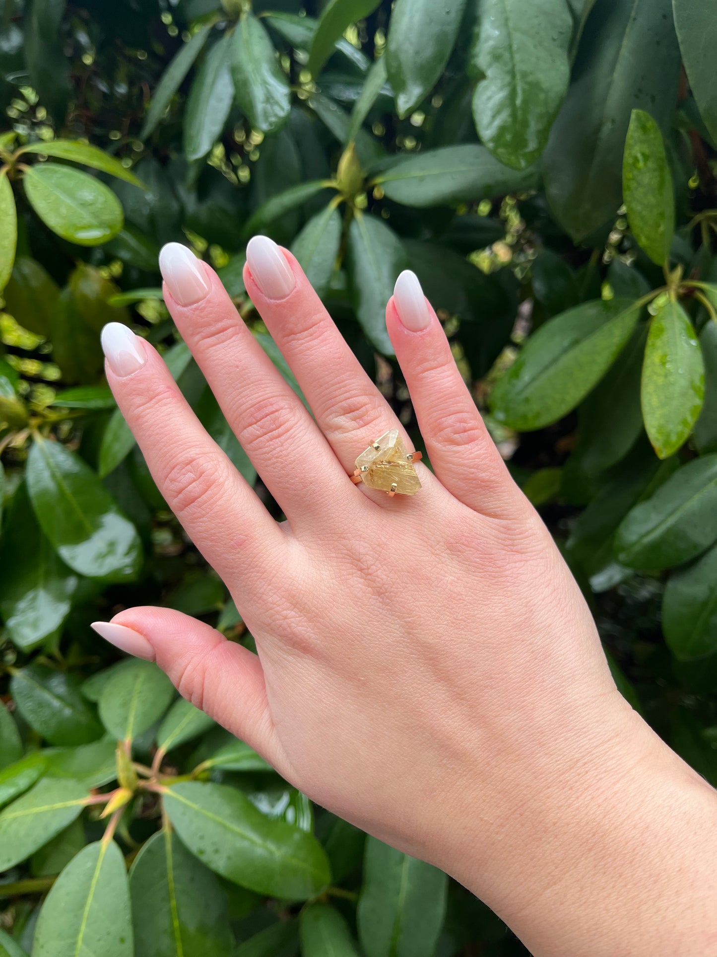 Golden Rutilated Quartz Rings