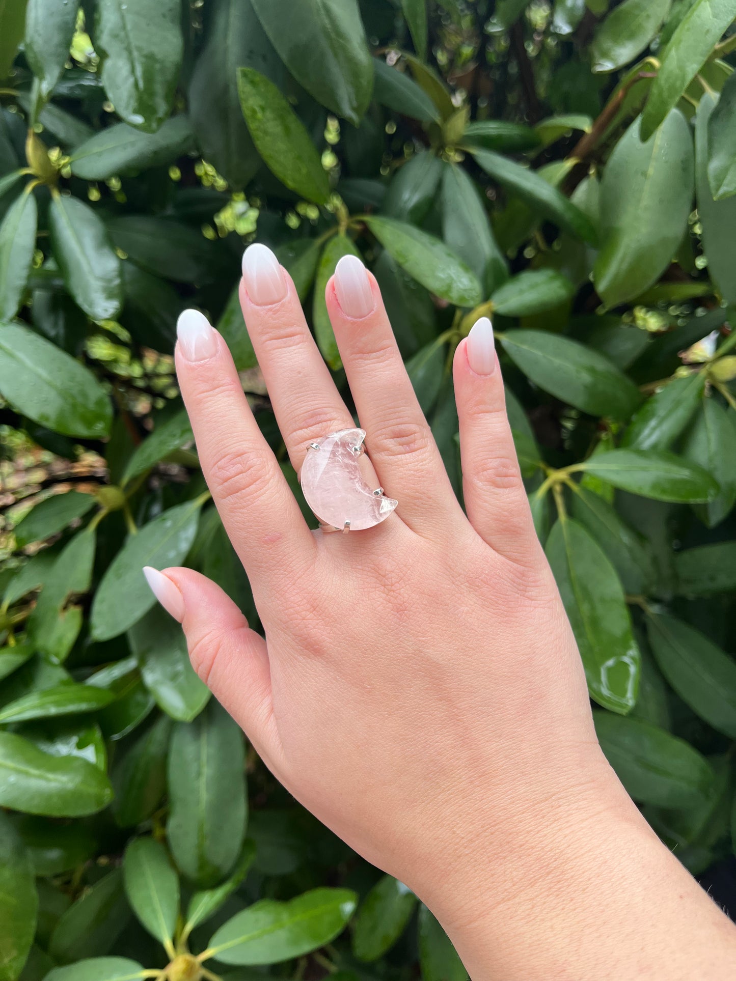 Silver Large Moon Rings