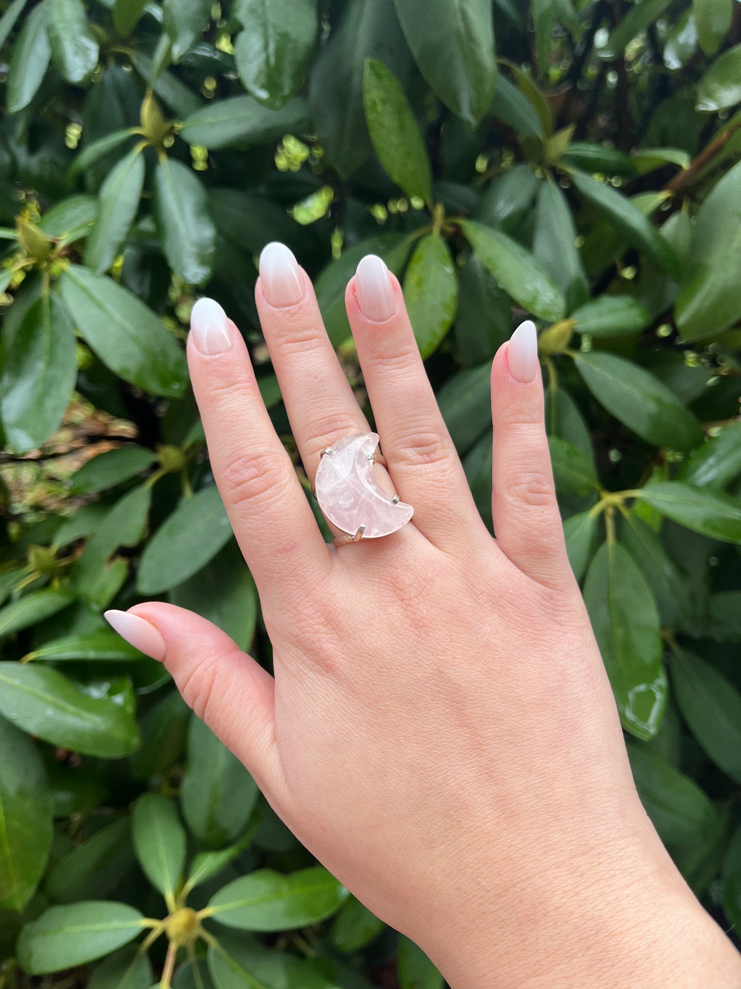 Silver Large Moon Rings