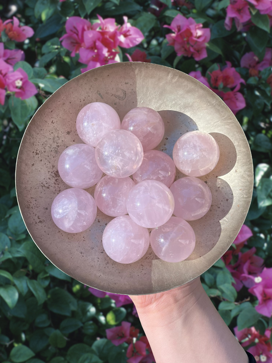 Mini Rose Quartz Spheres