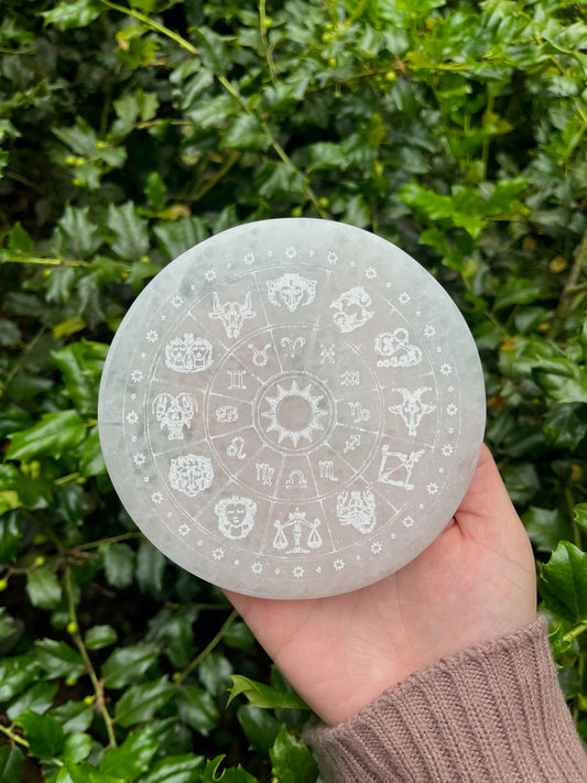 Selenite Zodiac Charging Plate