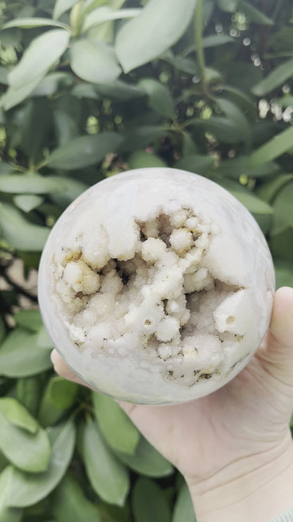 XL Flower Agate Sphere